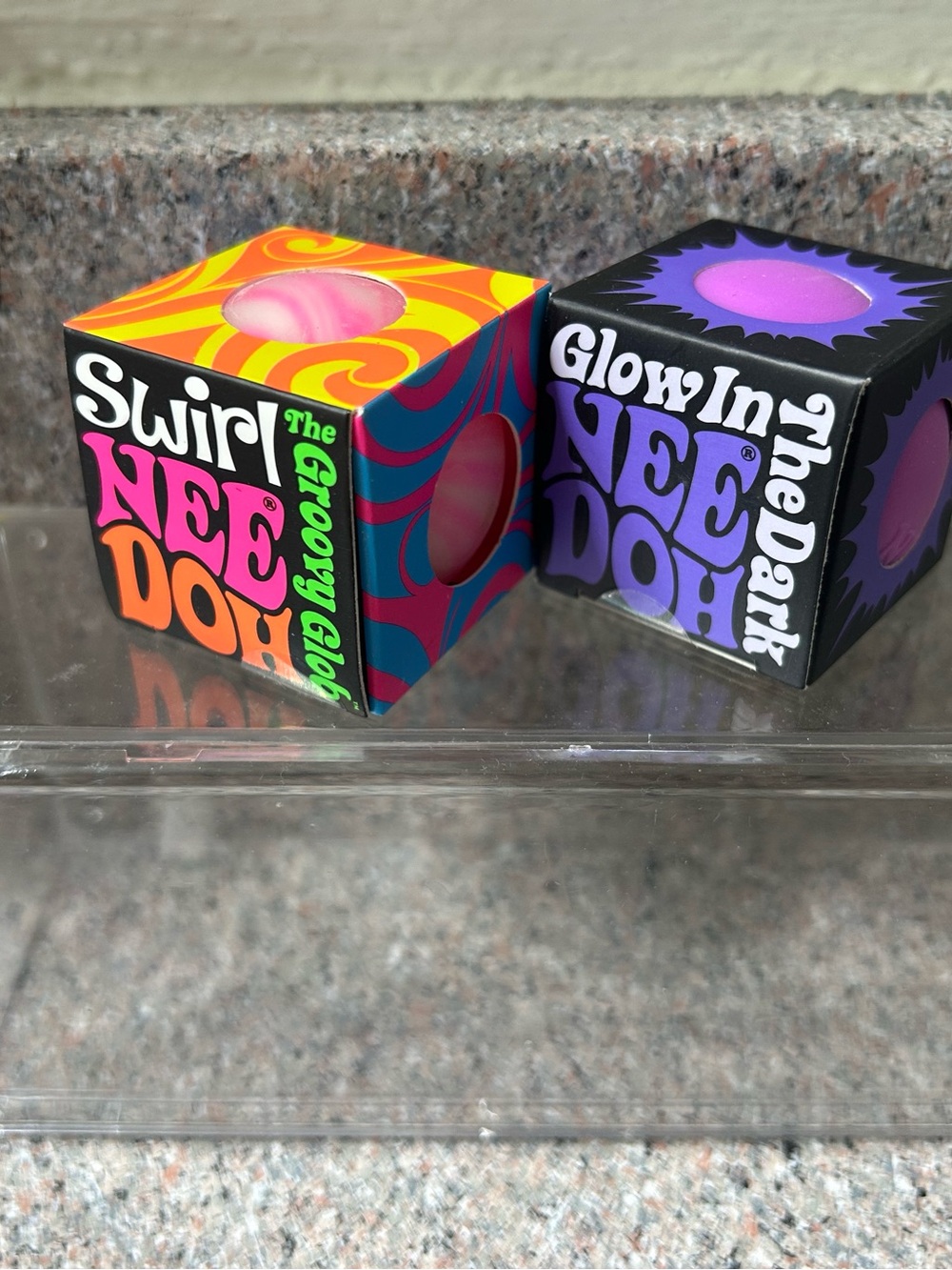 Swirl NeeDoh Groove Globe - Pink and Purple Stress Ball Set